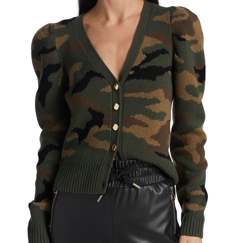 Generation Love Camo Cardigan Sweater, NWT, XS